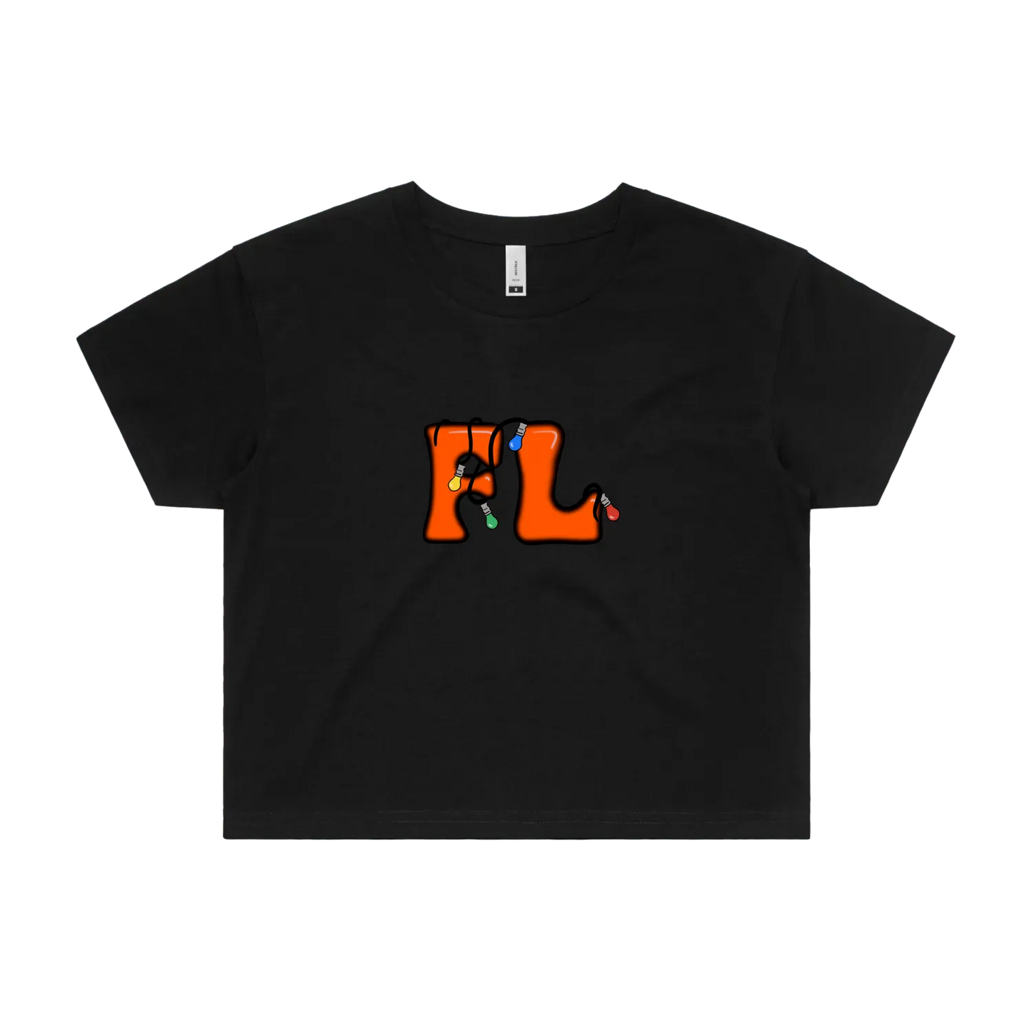 Black front flat lay