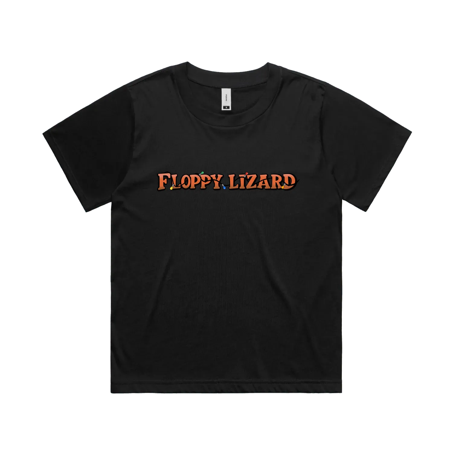 Black front flat lay