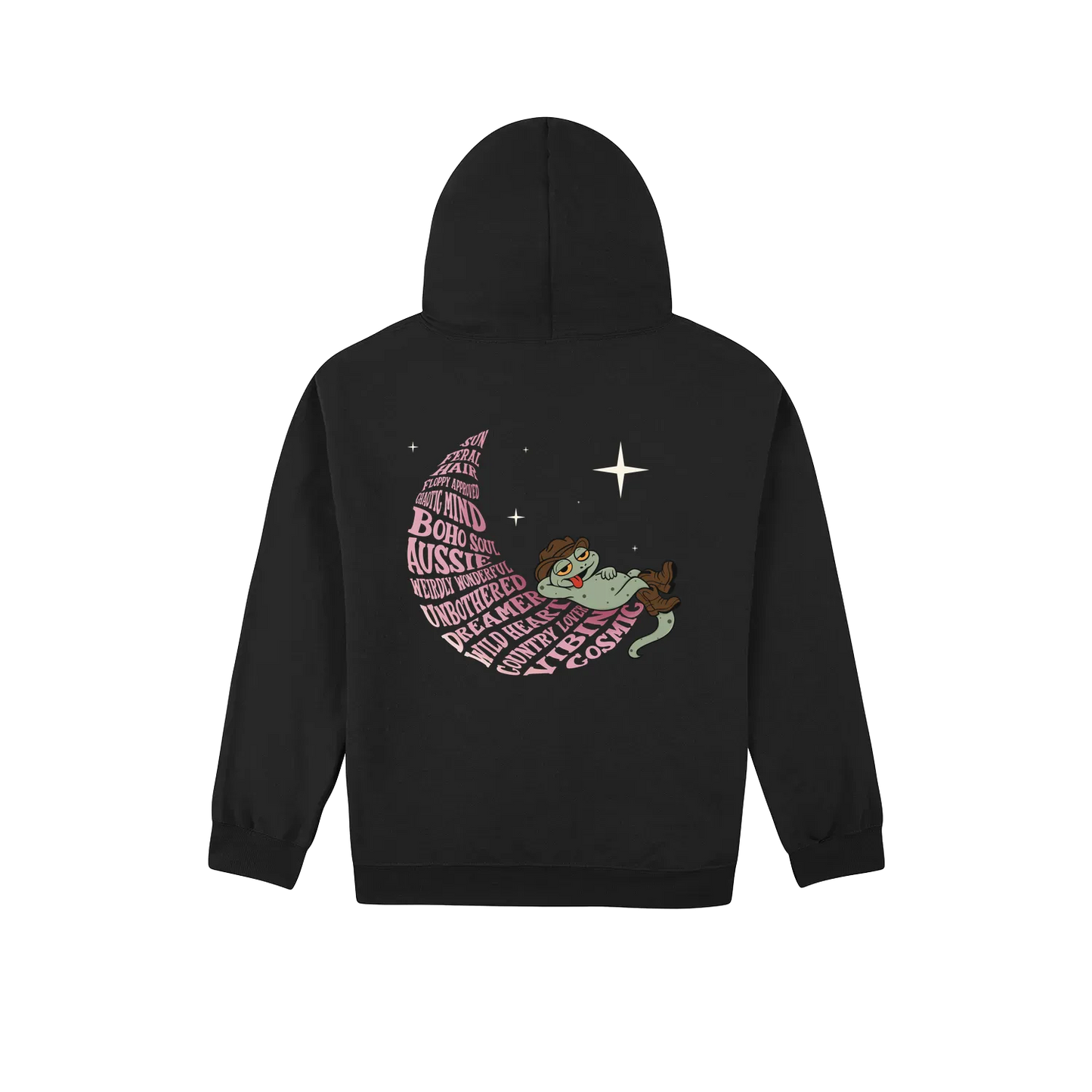 Black back flat lay