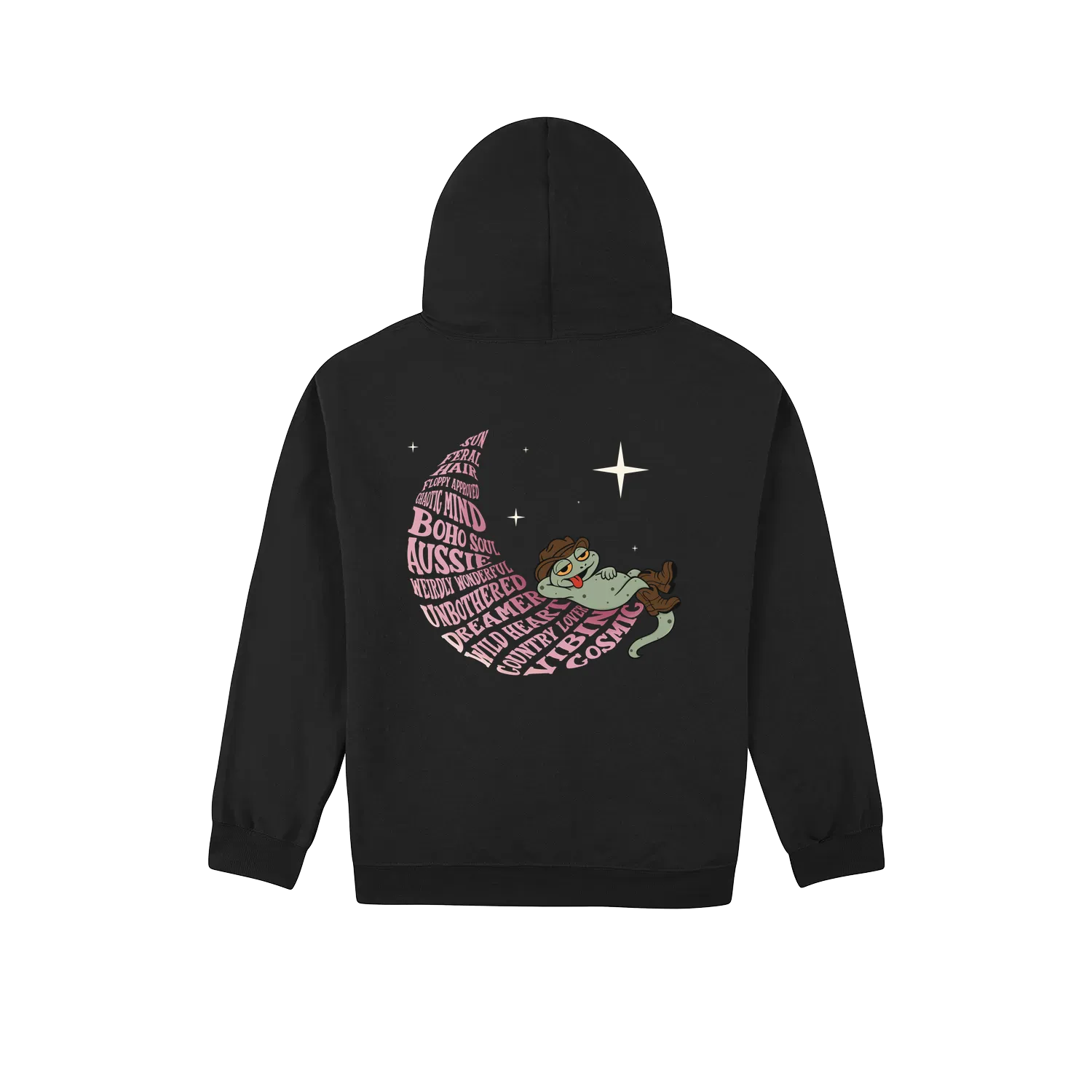Black back flat lay